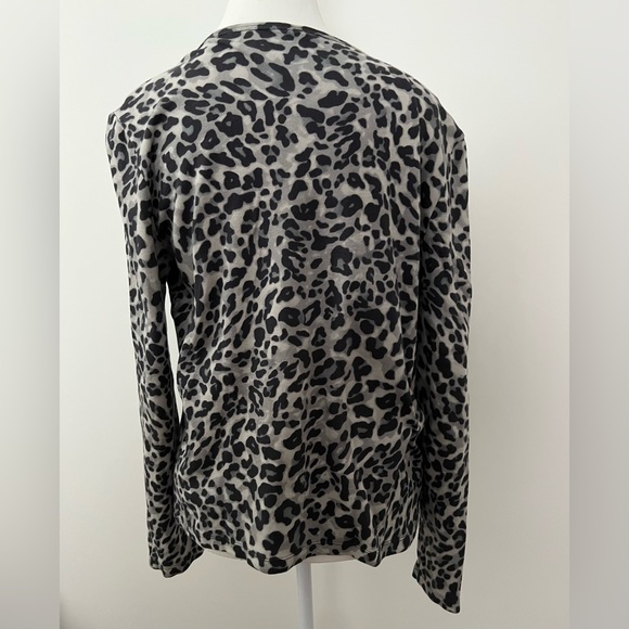 Jones New York Sport Animal Print Long Sleeve Pullover Shirt Size M - Picture 6 of 9